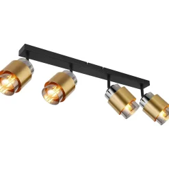mutoni light Strahler Milley Metall Gold Schwarz Matt 4Xe27><noscript><img width=