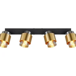 mutoni light Strahler Milley Metall Gold Schwarz Matt 4Xe27><noscript><img width=