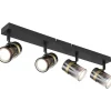 mutoni light Strahler Trabby Metall Schwarz Matt 4Xgu10> Deckenleuchten