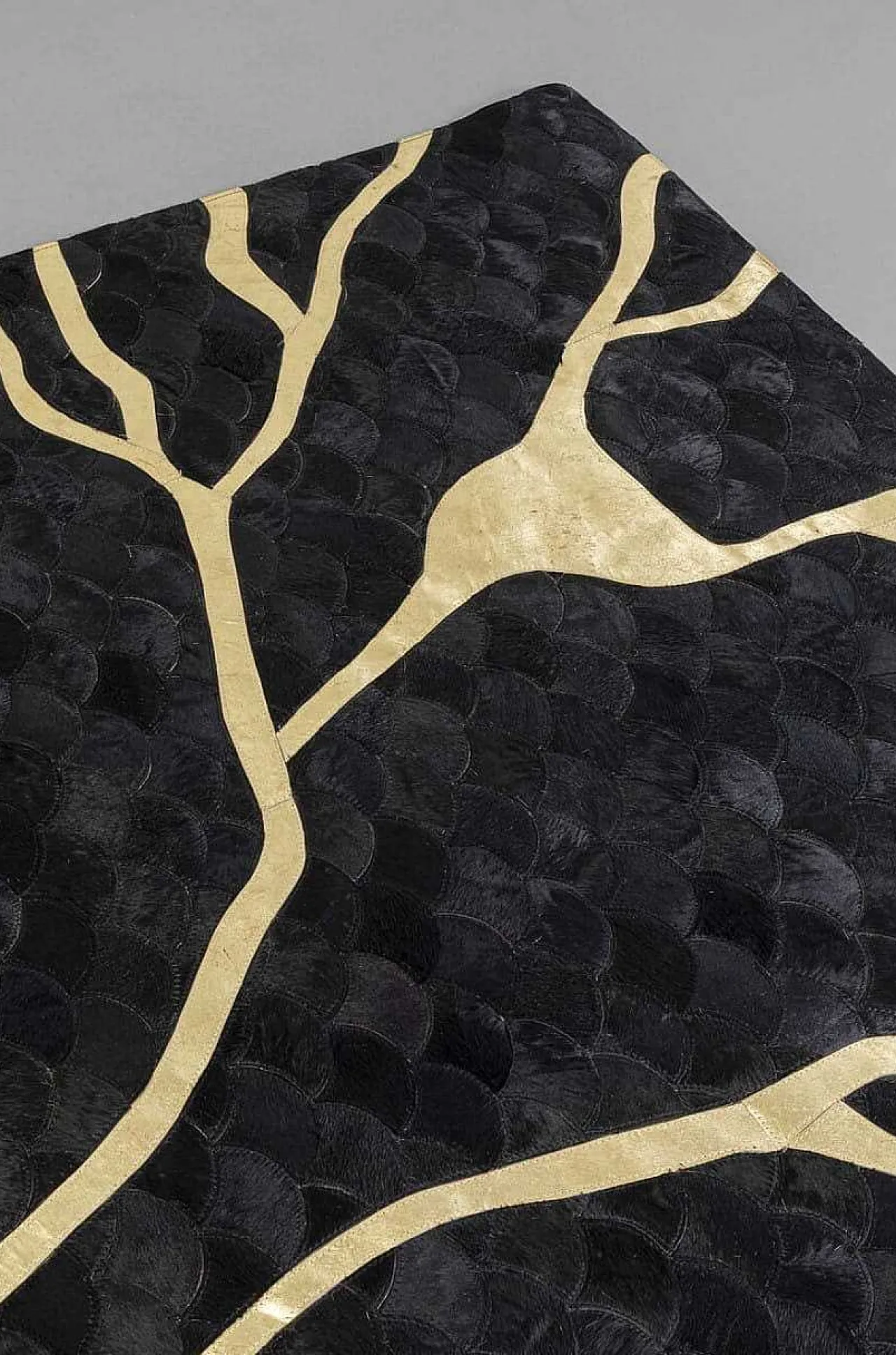 KARE Design Teppich Fulmine Schwarz 170X240> Hochflorteppiche