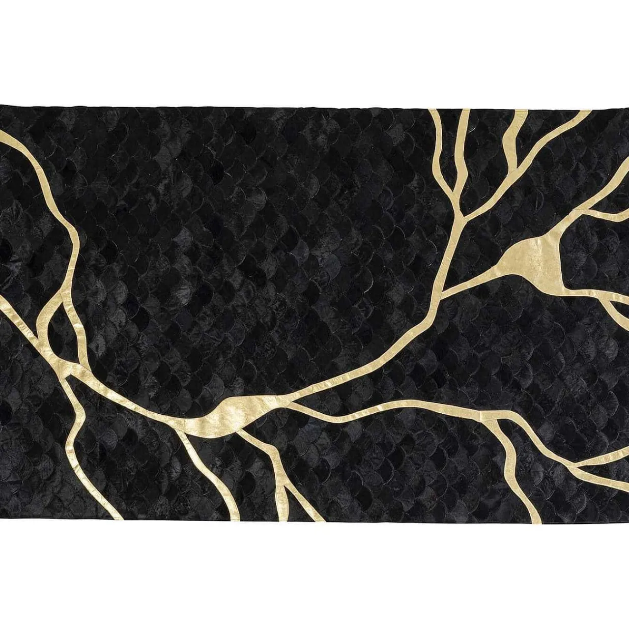 KARE Design Teppich Fulmine Schwarz 170X240> Hochflorteppiche
