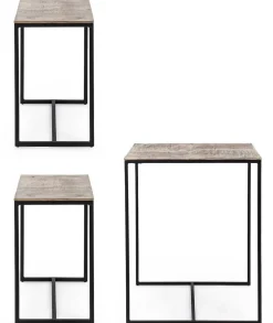 mutoni lifestyle Tisch + 2 Barhocker Amira Gold (3Tlg)> Bartische