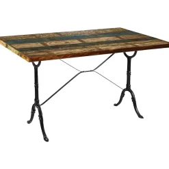 mutoni sweet home Tisch Altholz Gusseisen Bunt Schwarz 120X65> Bistrotische