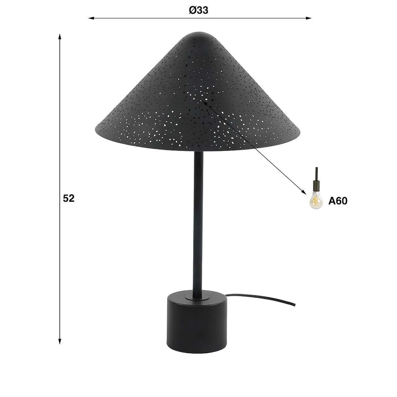 mutoni industrial Tischlampe Kosmos Charcoal> Tischleuchten