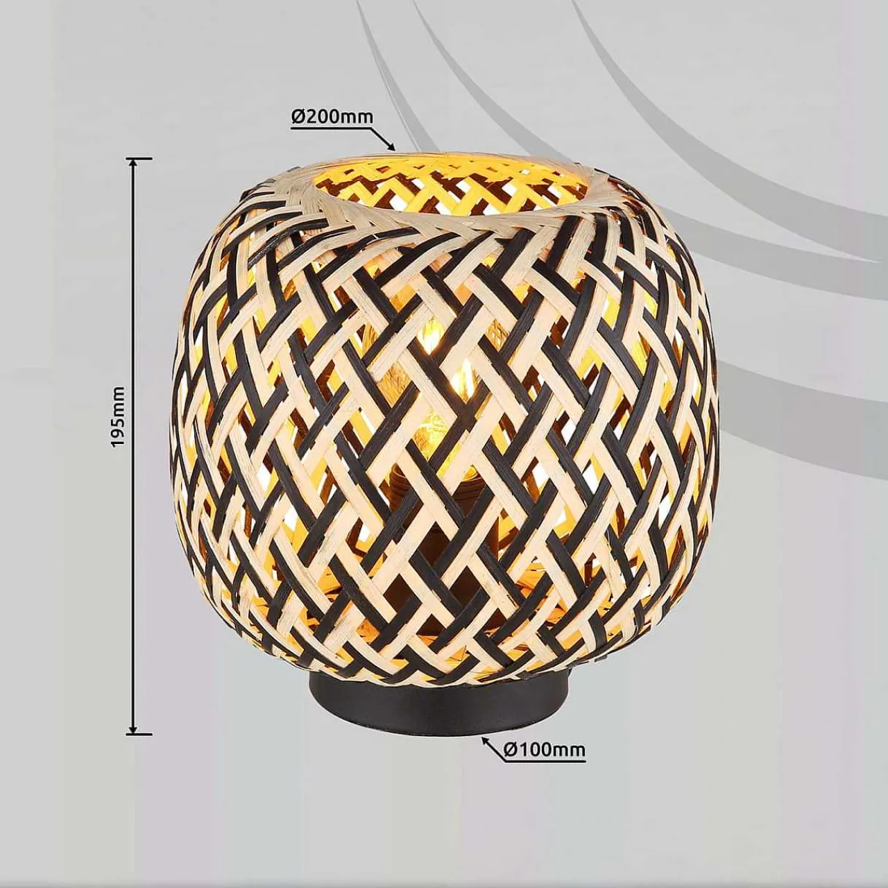 mutoni light Tischleuchte Colly Metall Schwarz Matt 1Xe27 Led 20> Led-Tischleuchten