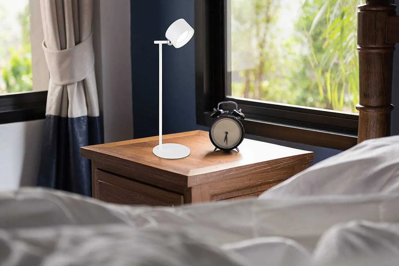 mutoni light Tischleuchte Jorje Metall Weiss Matt Led> Led-Tischleuchten
