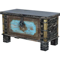 mutoni inspiration Truhe Mango Vintage Schwarz 80X40><noscript><img width=