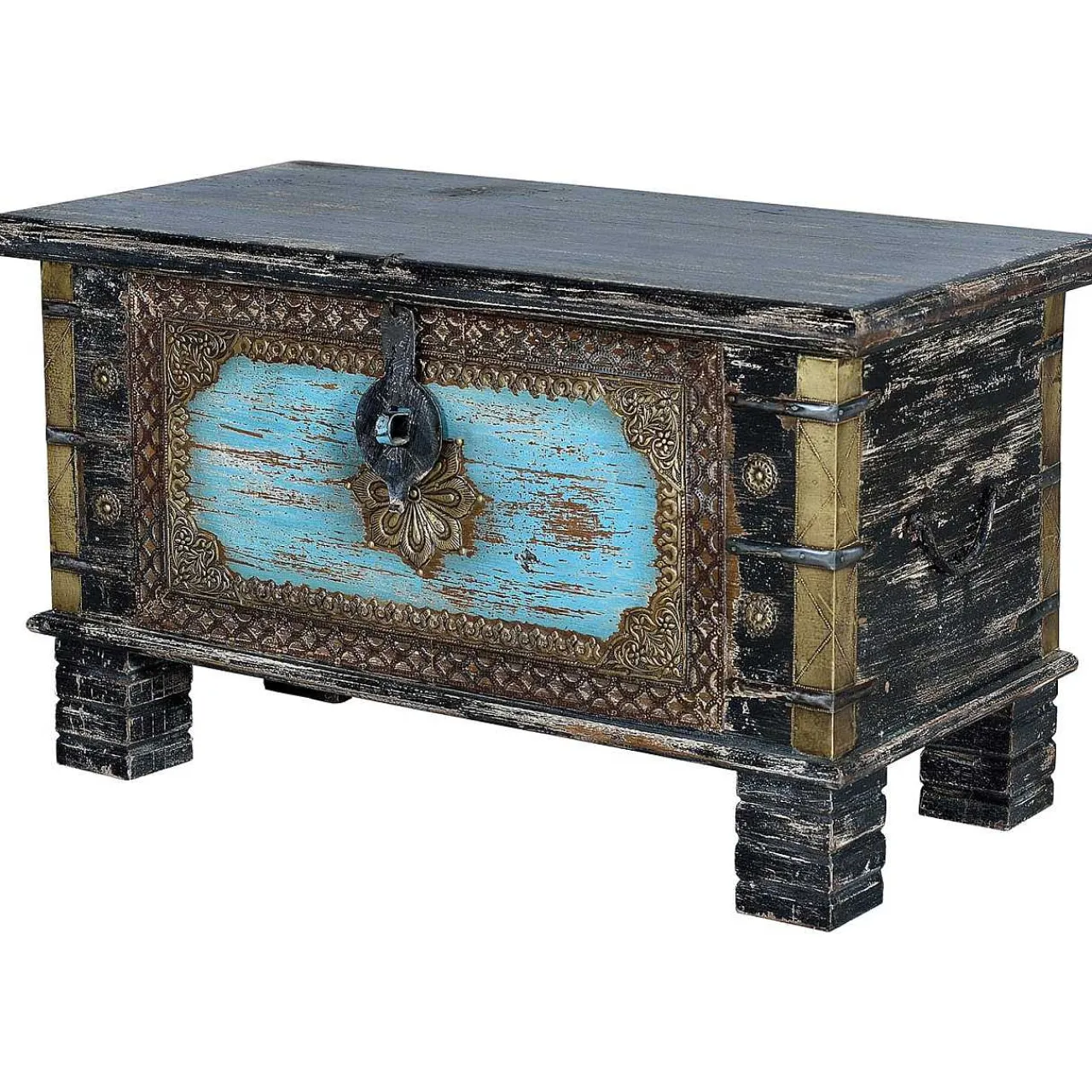 mutoni inspiration Truhe Mango Vintage Schwarz 80X40> Kisten & Truhen