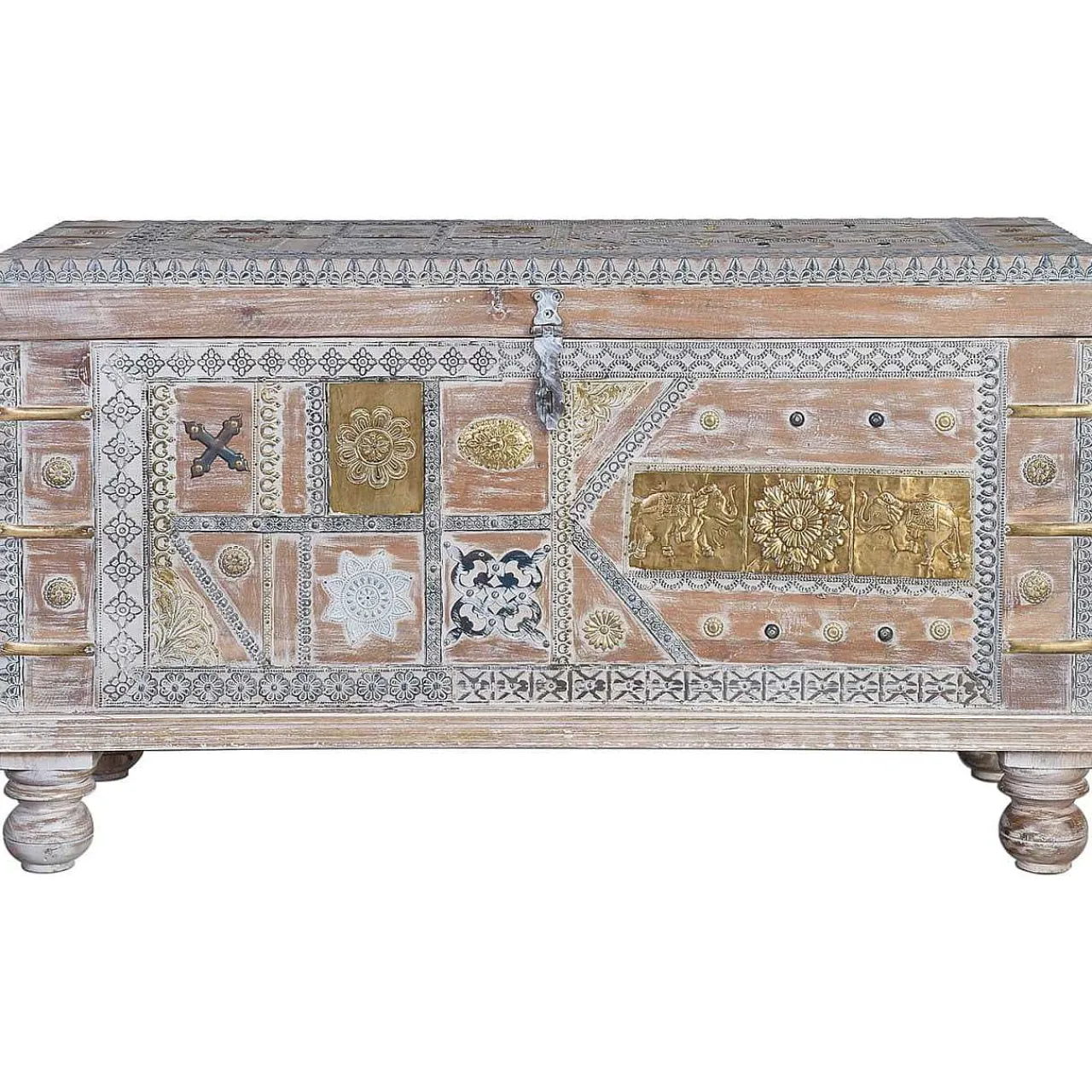 mutoni inspiration Truhe Mango Vintage Weiss 100X40> Kisten & Truhen
