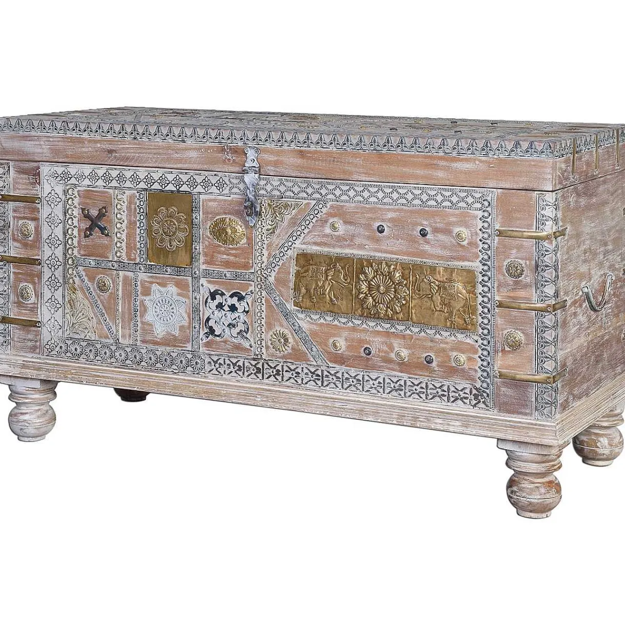 mutoni inspiration Truhe Mango Vintage Weiss 100X40> Kisten & Truhen