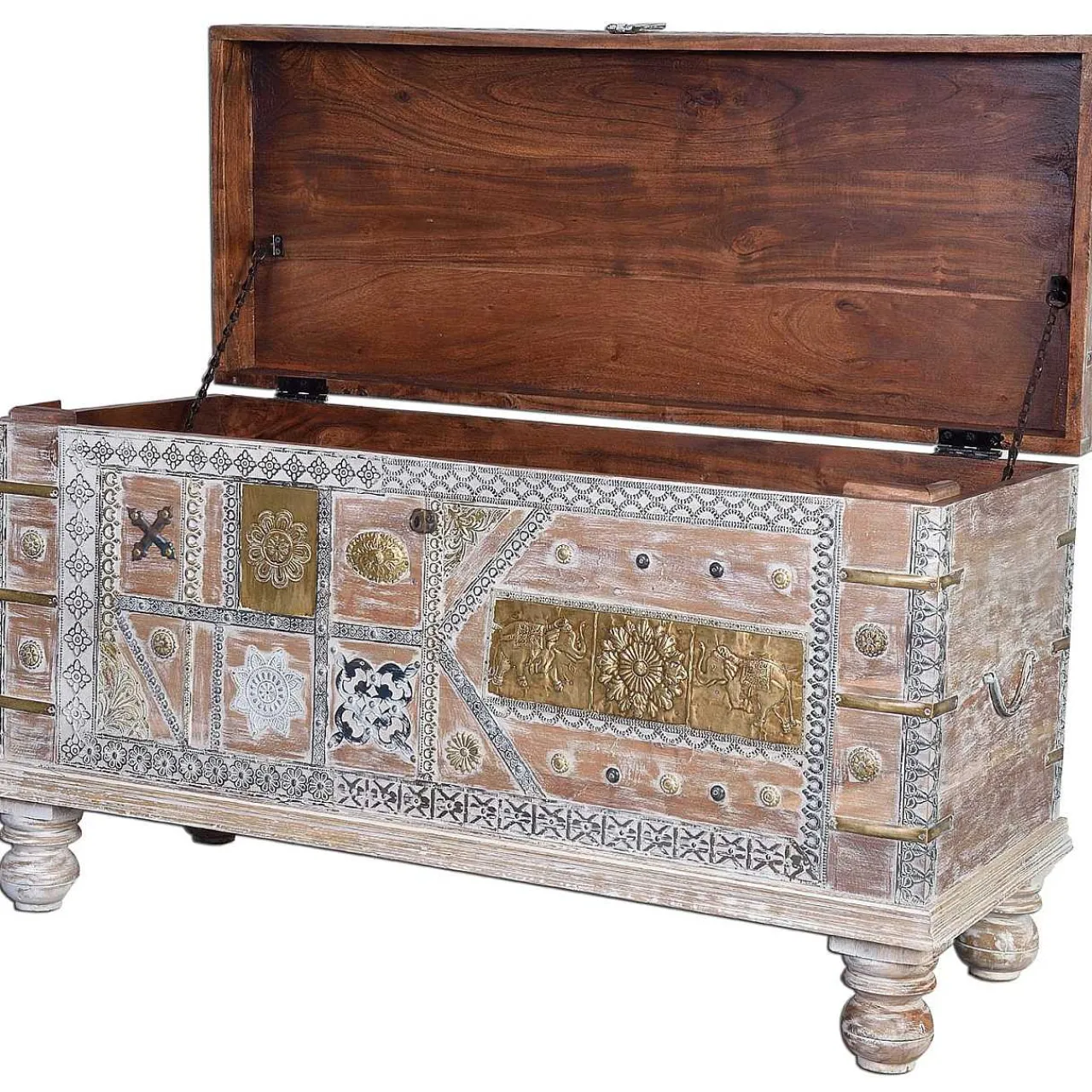 mutoni inspiration Truhe Mango Vintage Weiss 100X40> Kisten & Truhen