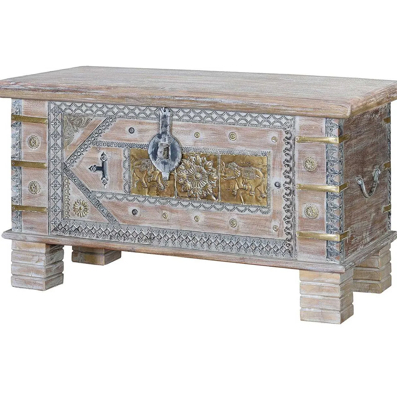 mutoni inspiration Truhe Mango Vintage Weiss 80X40> Kisten & Truhen