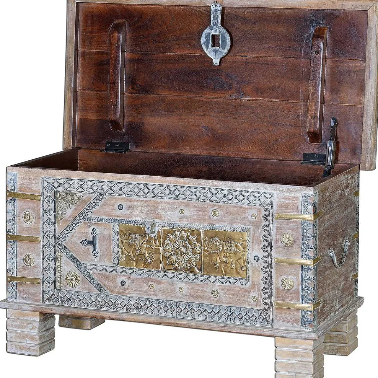 mutoni inspiration Truhe Mango Vintage Weiss 80X40> Kisten & Truhen