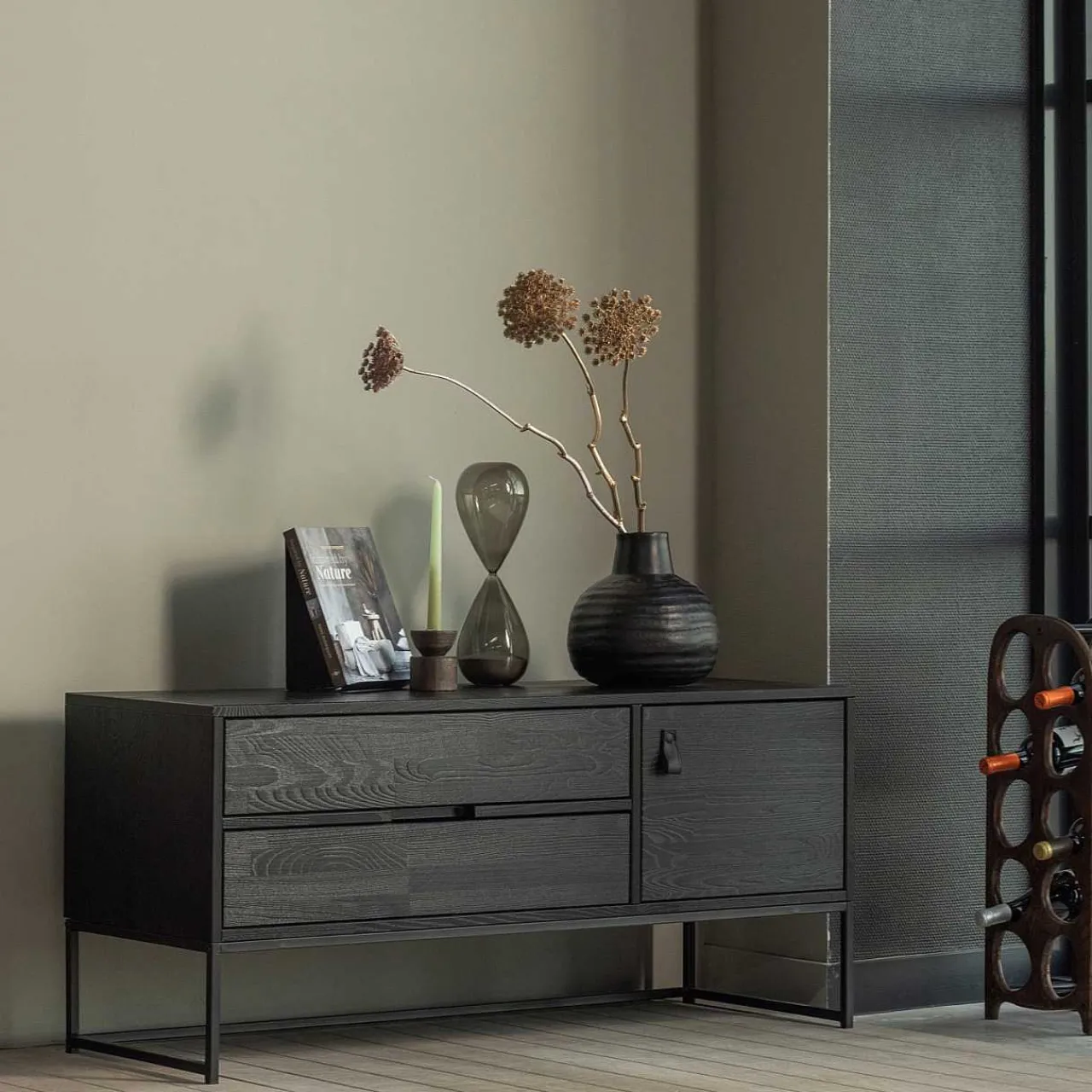 mutoni living Tv-Lowboard Silas Blacknight 120> Tv-Möbel