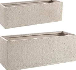 mutoni lifestyle Vase Stone Niedrig Nature (2Er-Set)><noscript><img width=