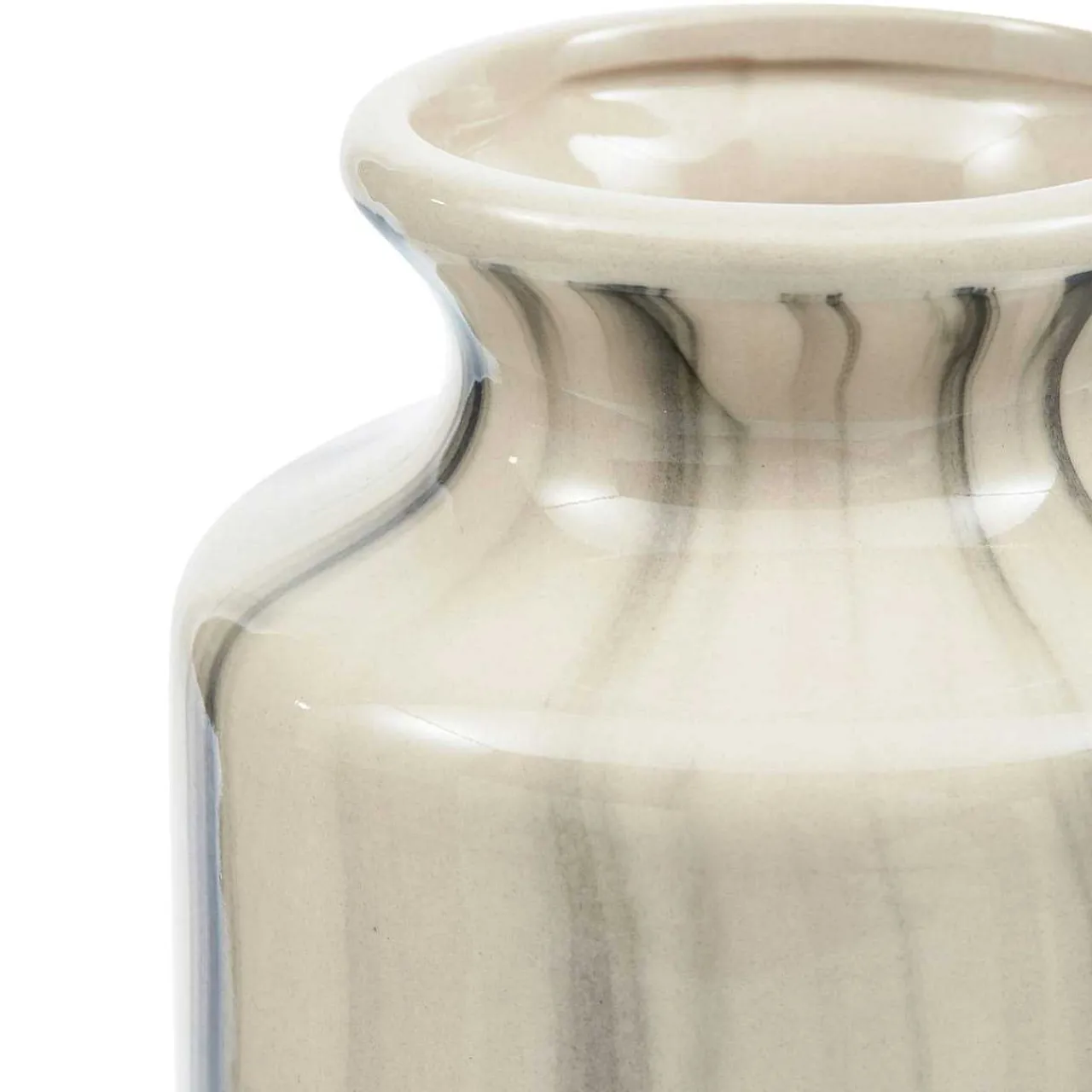mutoni living Vase Strike Keramik Offwhite/Schwarz 40> Vasen