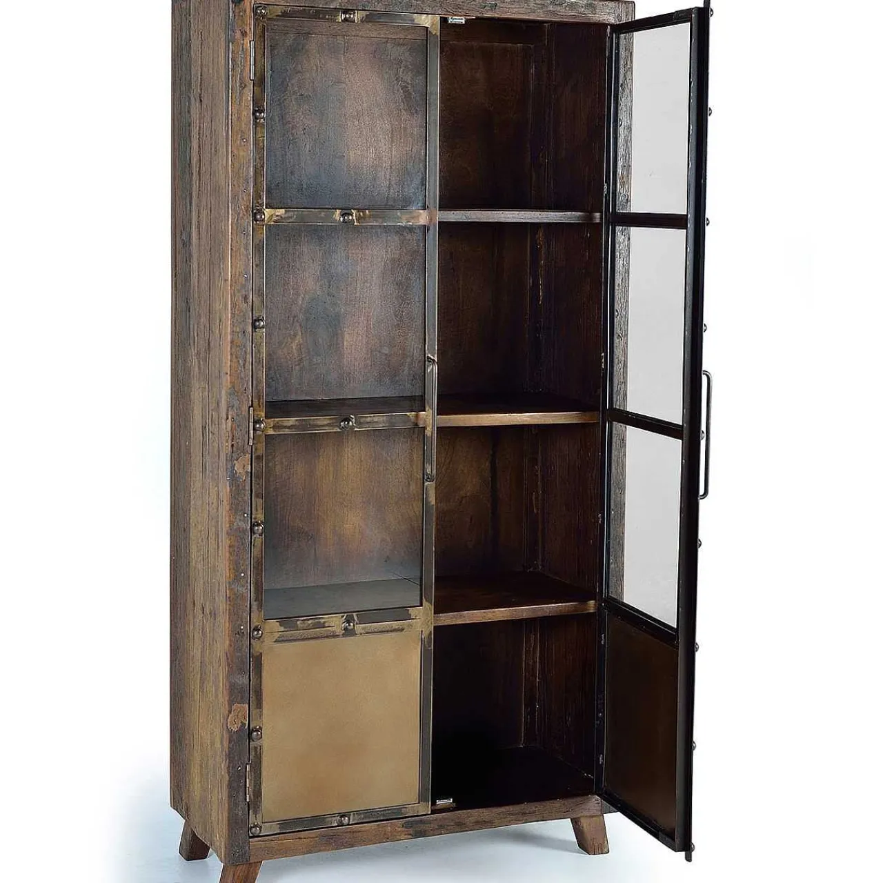 mutoni inspiration Vitrine Acaba Recyceltes Holz 90X190> Vitrinen