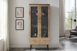 mutoni casual Vitrine Flubna Natur Schwarz 179><noscript><img width=