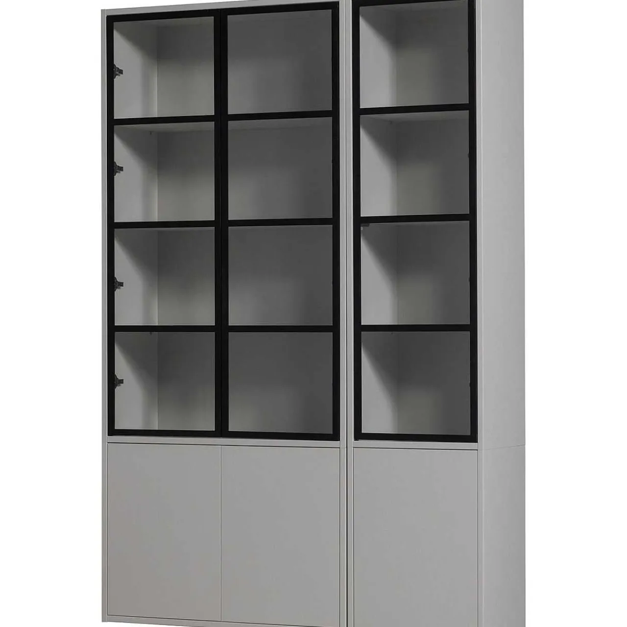mutoni living Vitrinenschrank Basic Kiefer Mist 230X101> Vitrinen