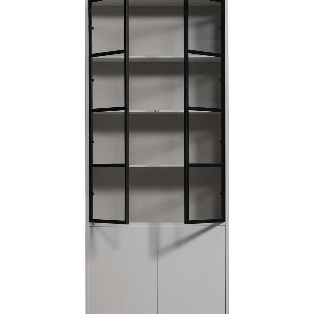 mutoni living Vitrinenschrank Basic Kiefer Mist 230X101> Vitrinen