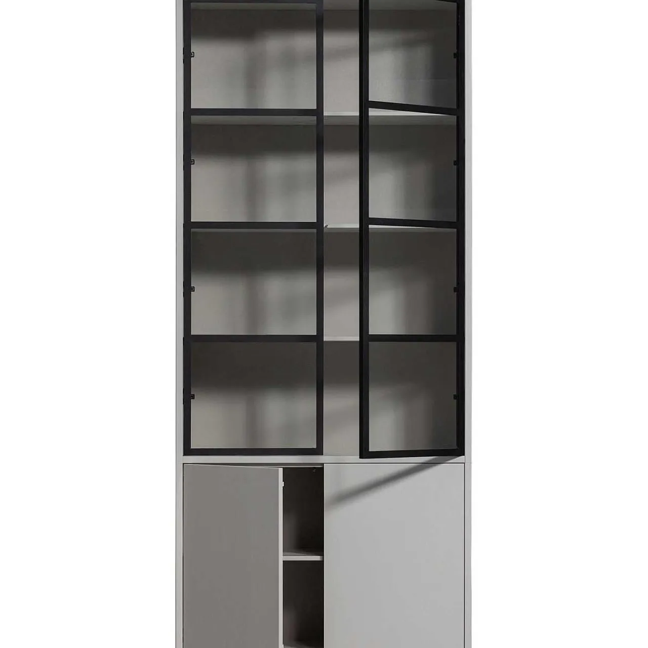 mutoni living Vitrinenschrank Basic Kiefer Mist 230X101> Vitrinen
