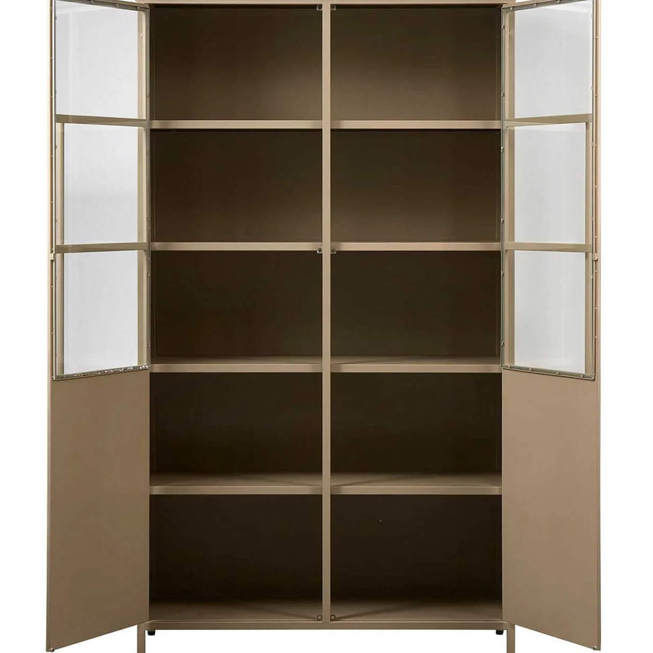 mutoni living Vitrinenschrank Exhibit Khaki 99X170> Vitrinen