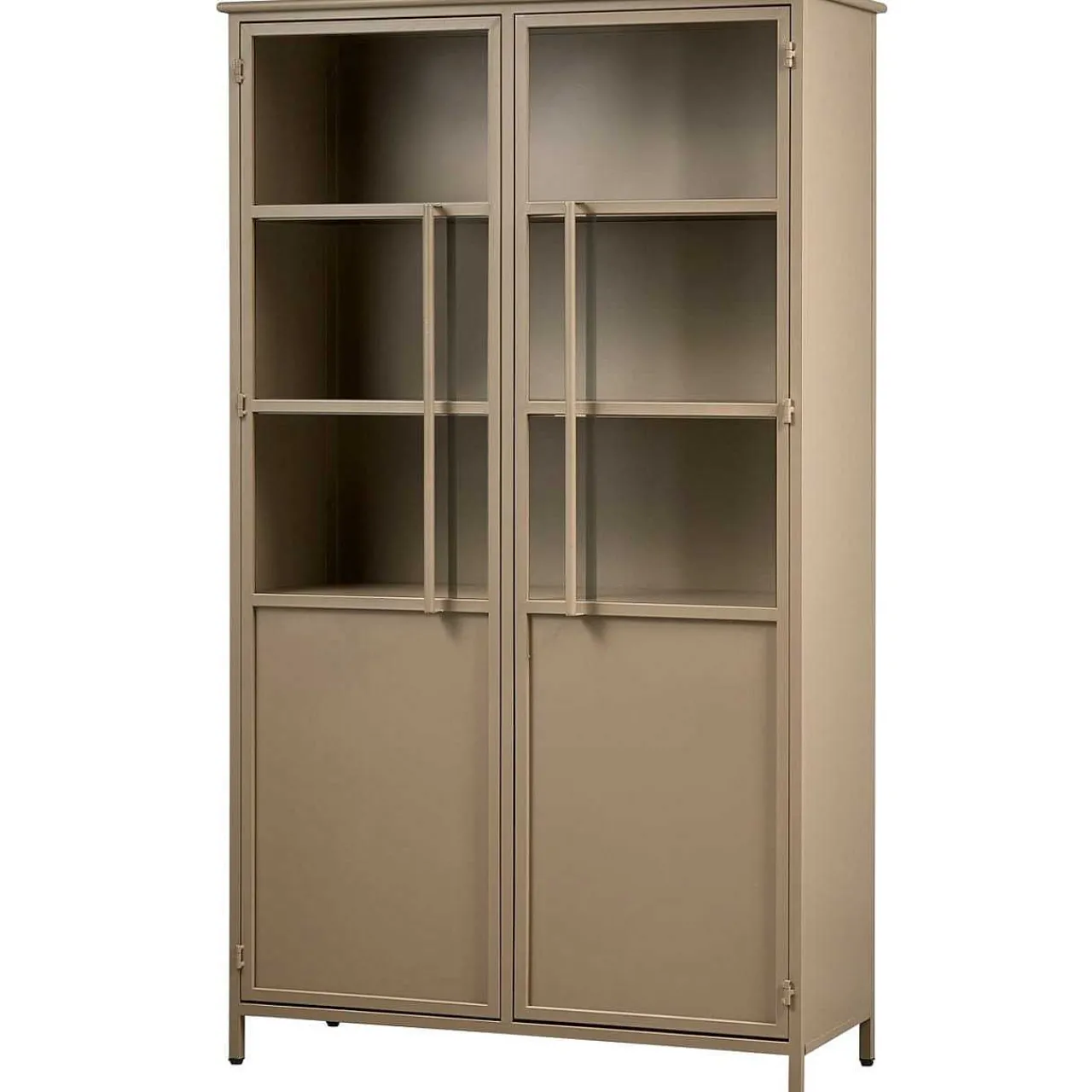 mutoni living Vitrinenschrank Exhibit Khaki 99X170> Vitrinen