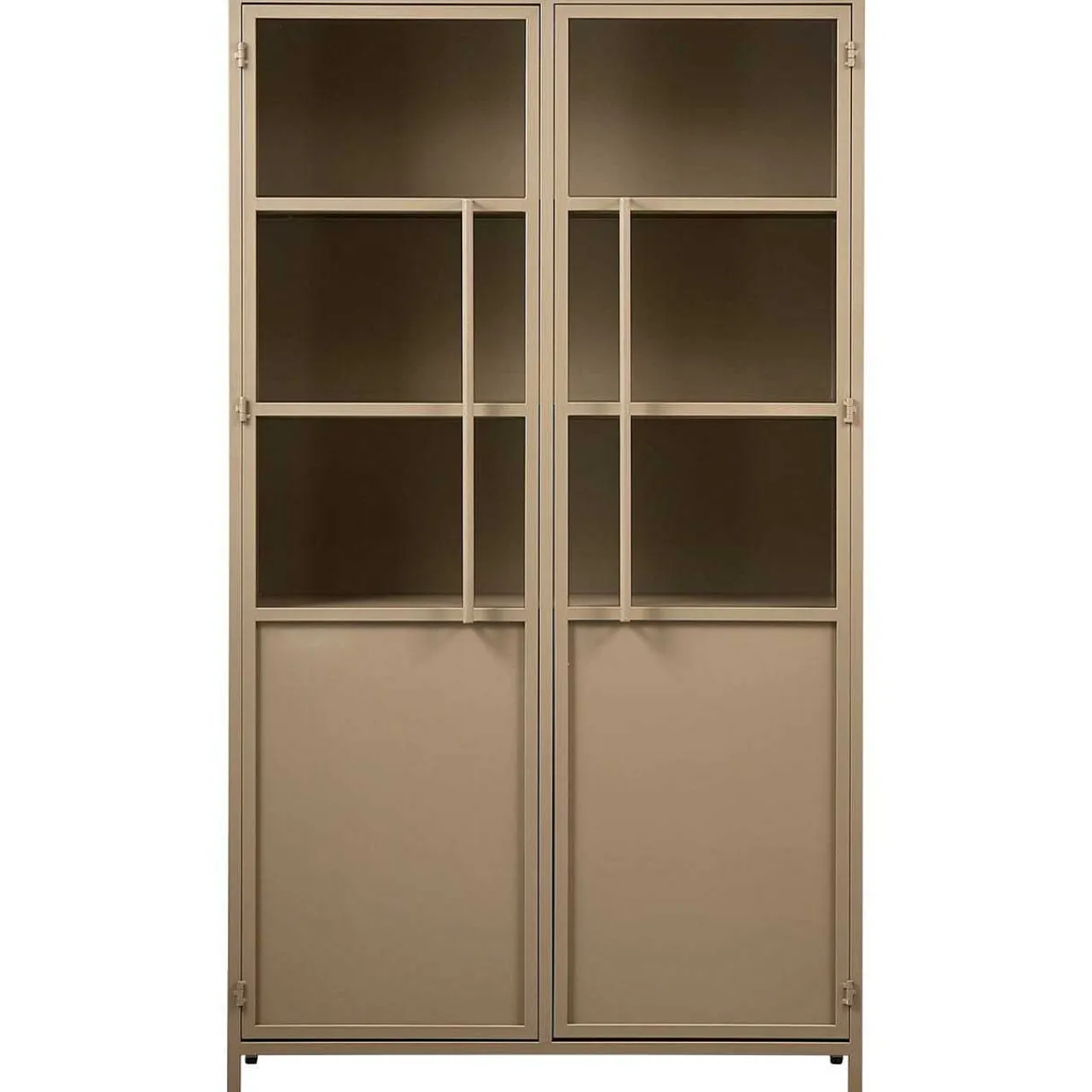 mutoni living Vitrinenschrank Exhibit Khaki 99X170> Vitrinen