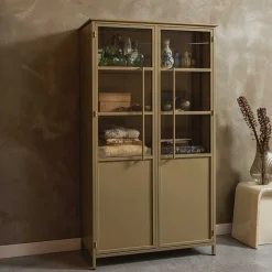 mutoni living Vitrinenschrank Exhibit Khaki 99X170><noscript><img width=