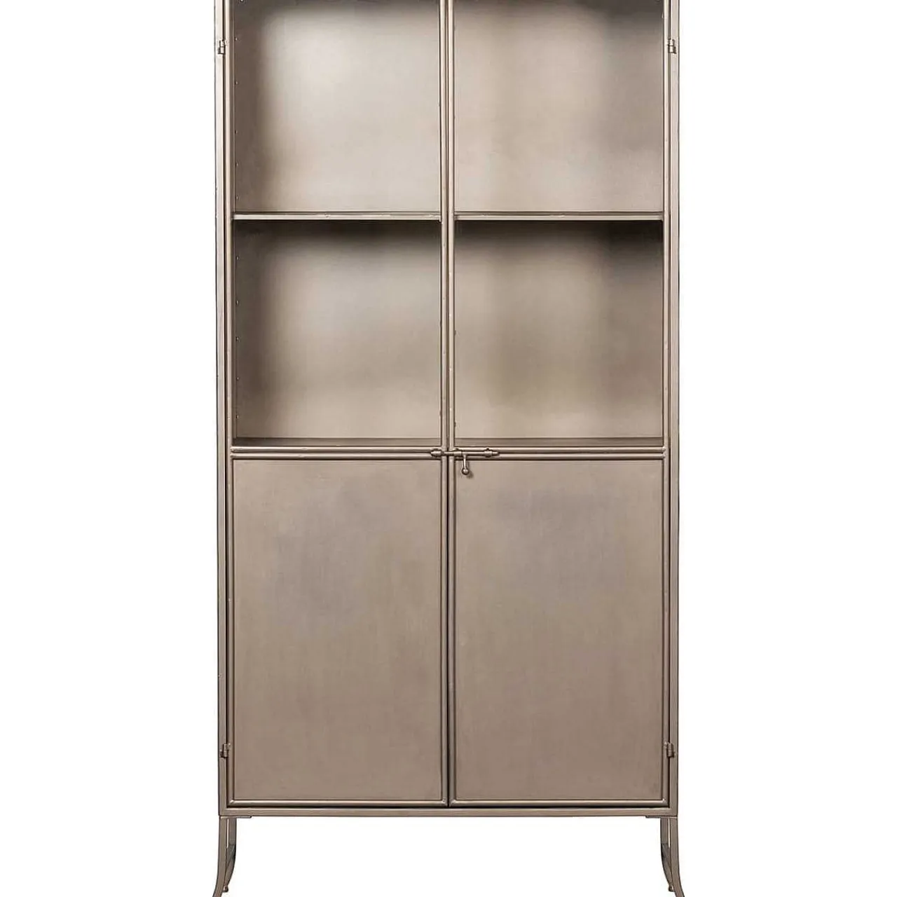 mutoni living Vitrinenschrank Fossil Metall Champagne 95X180> Vitrinen