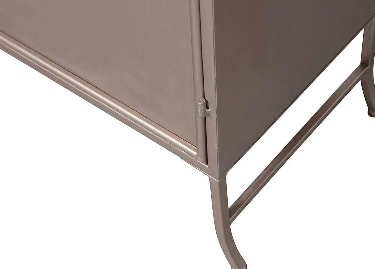 mutoni living Vitrinenschrank Fossil Metall Champagne 95X180> Vitrinen
