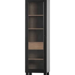 mutoni living Vitrinenschrank Goos Kiefer Schwarz Walnuss 200X57><noscript><img width=
