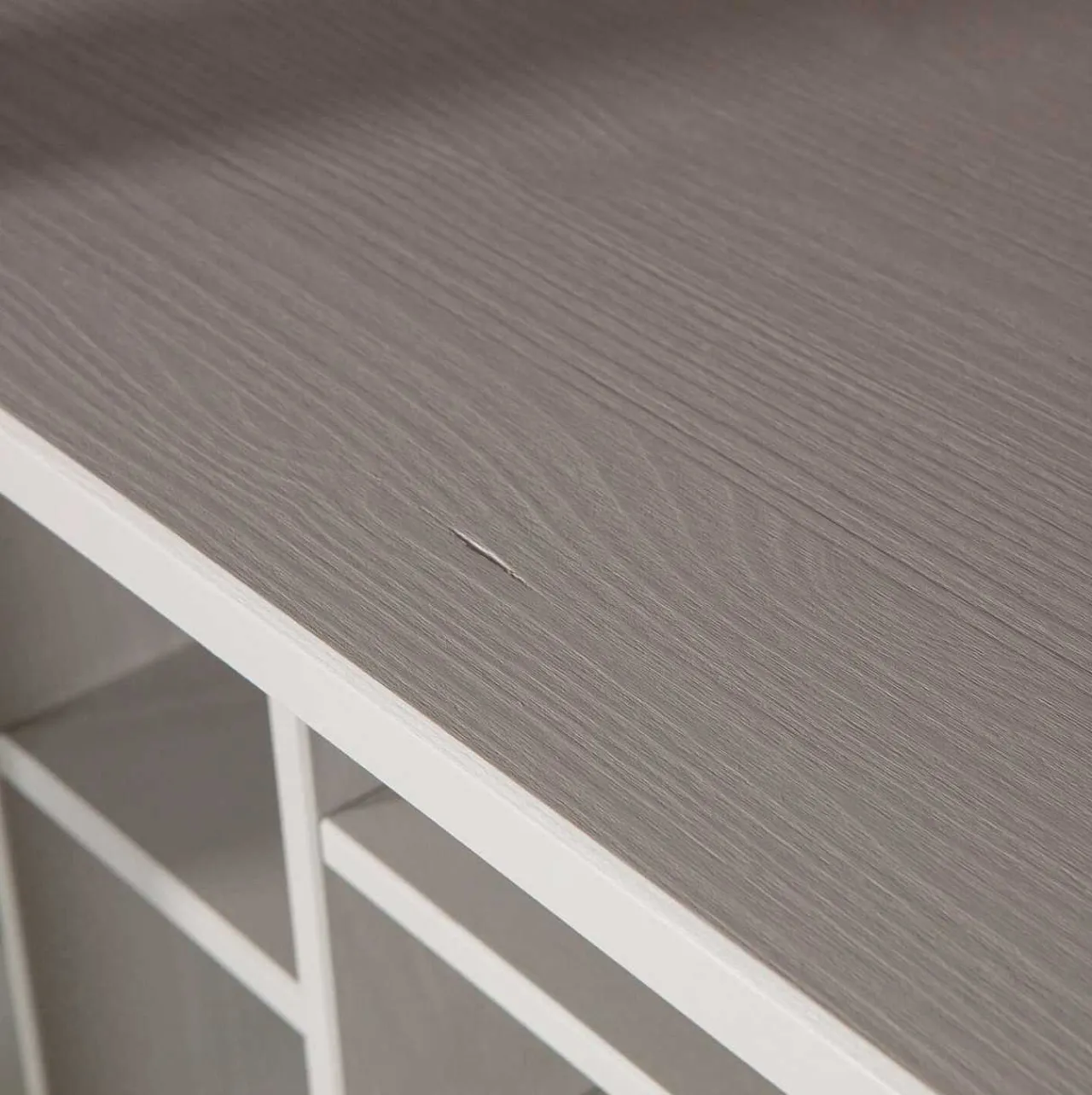 mutoni living Vitrinenschrank James Kiefer Grau 125X200> Vitrinen