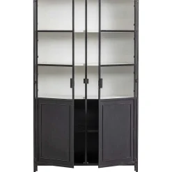 mutoni living Vitrinenschrank Nora Metall Schwarz 110X189><noscript><img width=