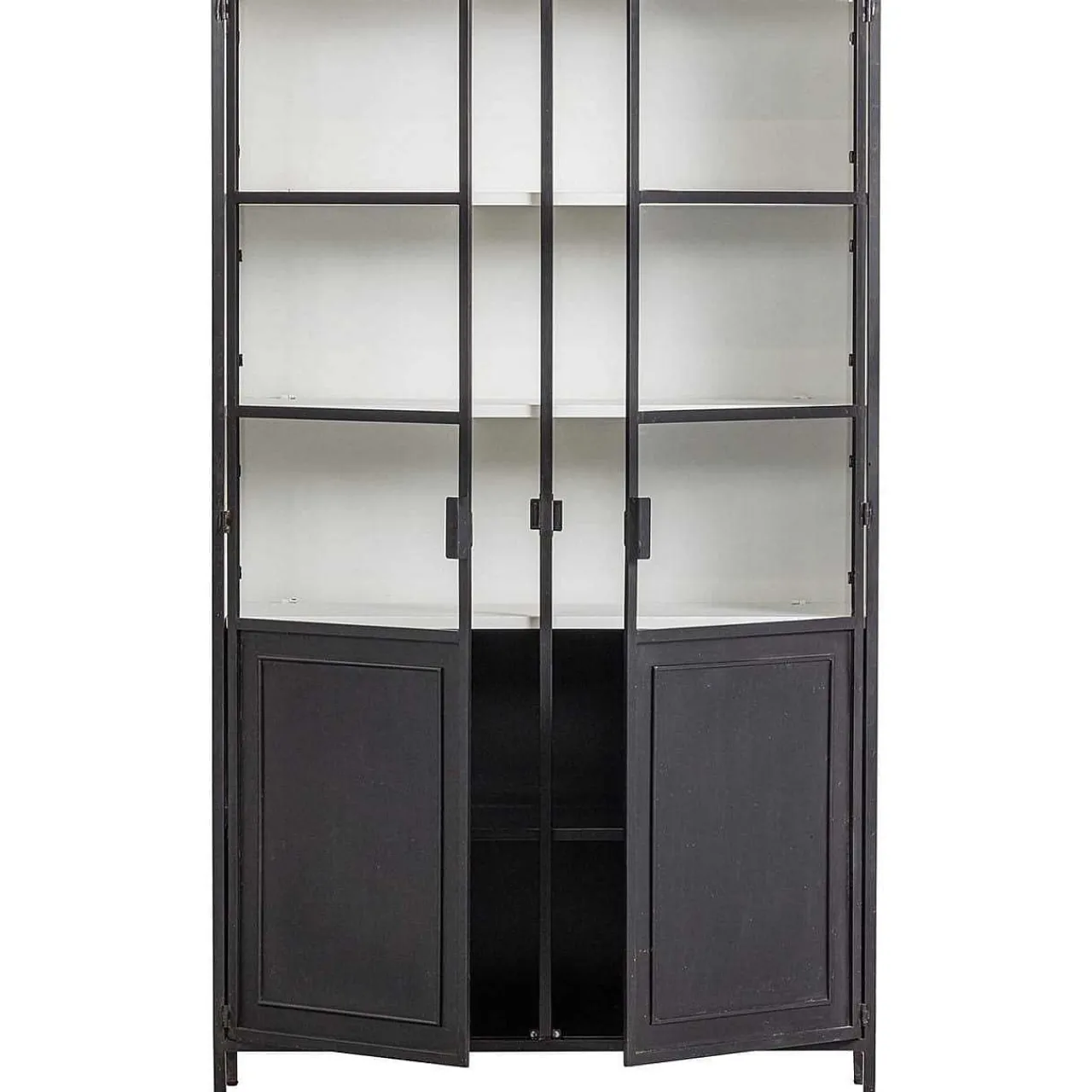 mutoni living Vitrinenschrank Nora Metall Schwarz 110X189> Vitrinen