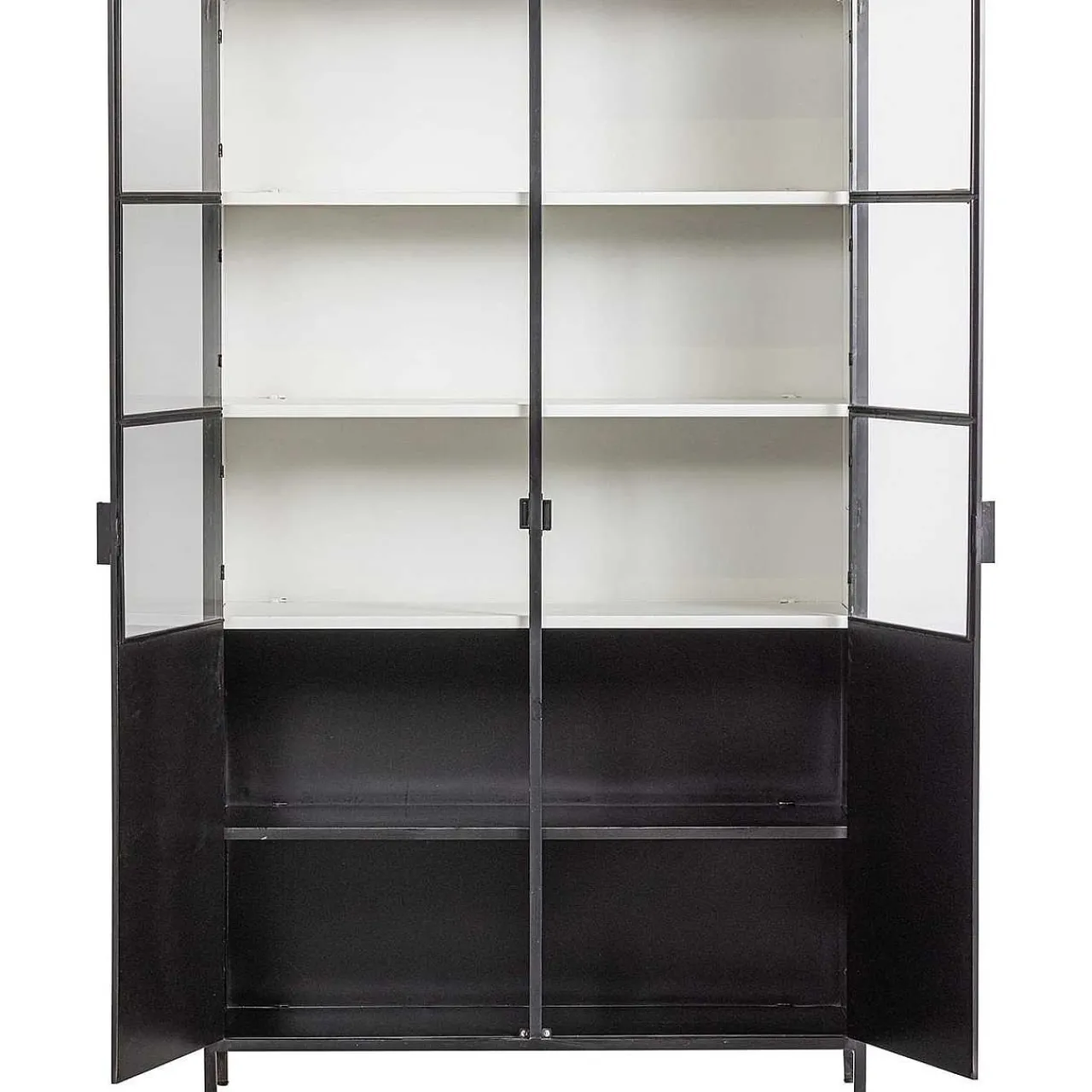 mutoni living Vitrinenschrank Nora Metall Schwarz 110X189> Vitrinen
