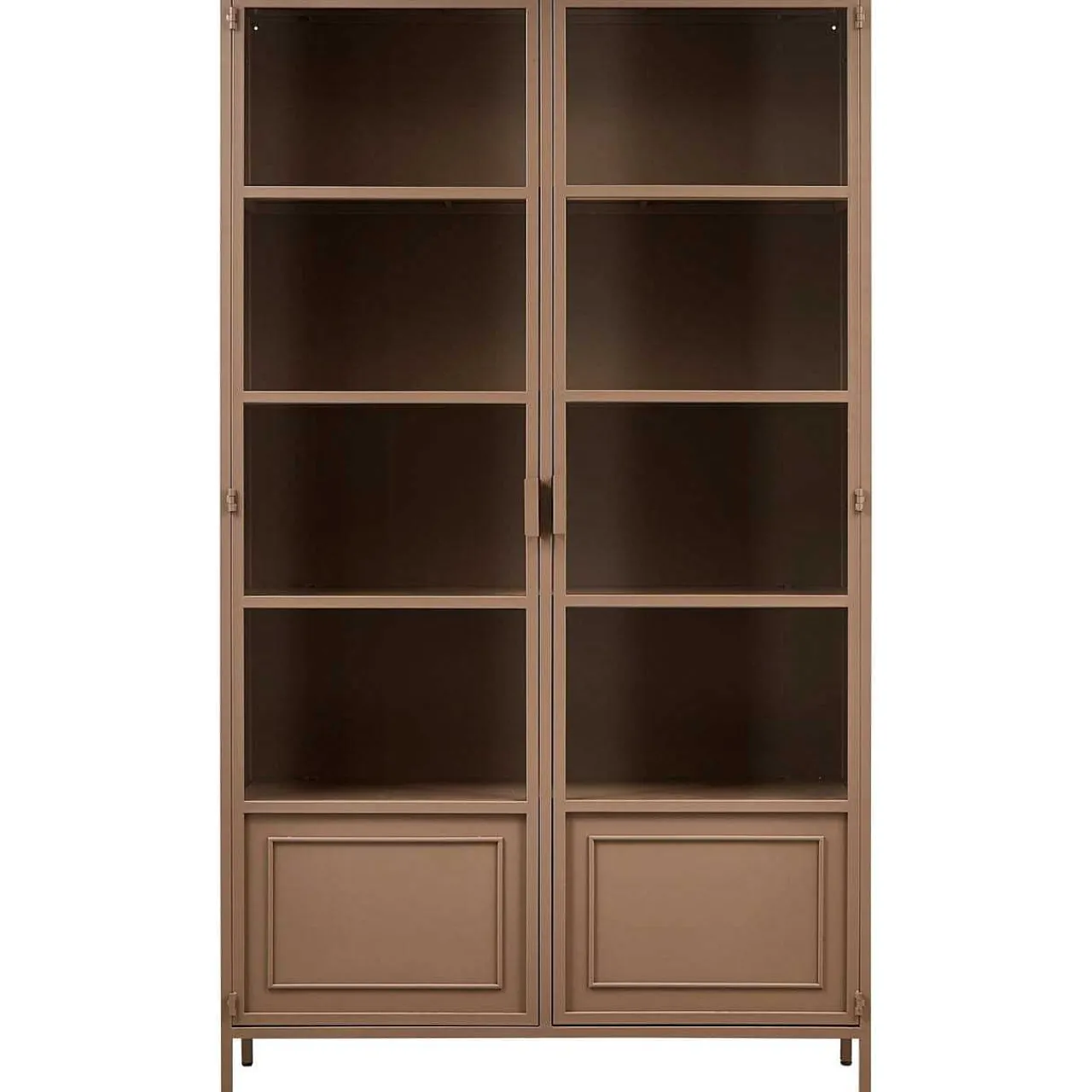 mutoni living Vitrinenschrank Ronja Militarbraun 110X189> Vitrinen