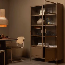 mutoni living Vitrinenschrank Ronja Militarbraun 110X189><noscript><img width=