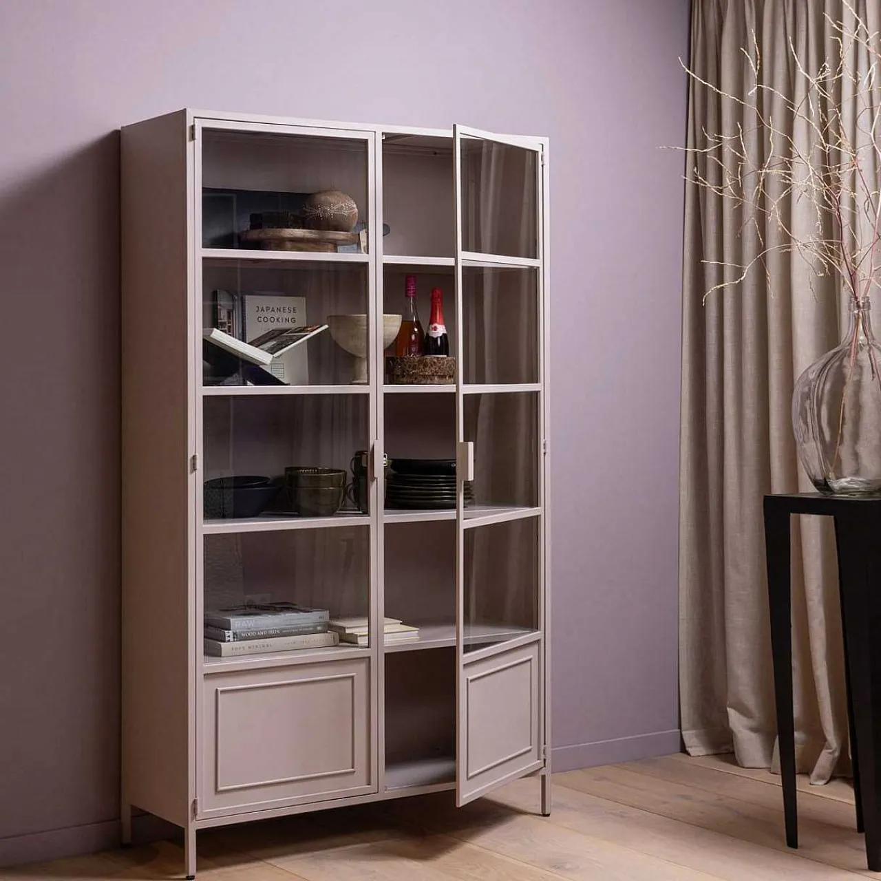 mutoni living Vitrinenschrank Ronja Pink 110X189> Vitrinen