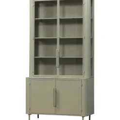 mutoni living Vitrinenschrank Unlock Metall Greige 210X110> Vitrinen