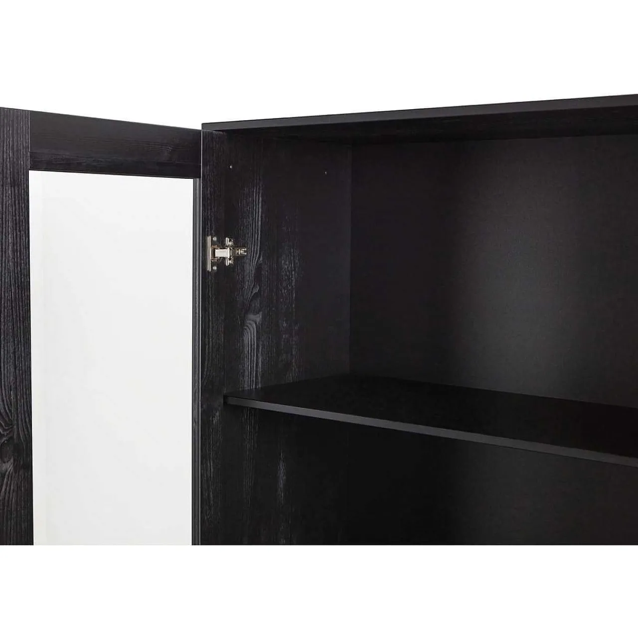 mutoni living Vitrinenschrank Xam Kiefer Schwarz 155X100> Vitrinen