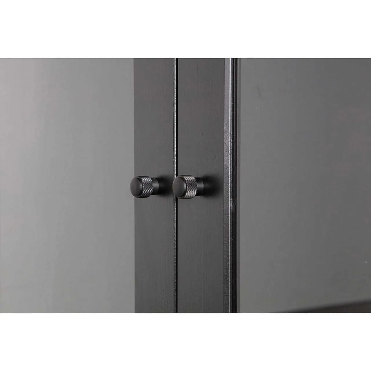 mutoni living Vitrinenschrank Xam Kiefer Schwarz 155X100> Vitrinen