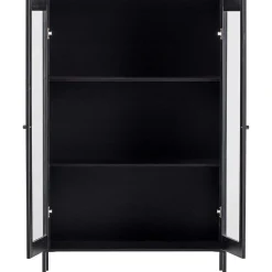 mutoni living Vitrinenschrank Xam Kiefer Schwarz 155X100><noscript><img width=