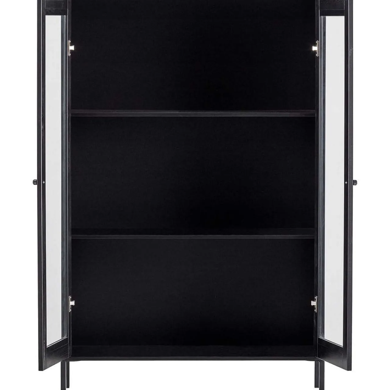 mutoni living Vitrinenschrank Xam Kiefer Schwarz 155X100> Vitrinen