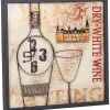 mutoni pleasure Wandbild Weissweinflasche Mit Uhr Orianthe Stahl 40X40> Mutoniart