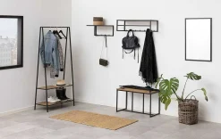mutoni scandi Wandgarderobe Multiple Bronx Metall Braun Schwarz 50><noscript><img width=