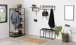 mutoni scandi Wandgarderobe Multiple Bronx Metall Braun Schwarz 50><noscript><img width=