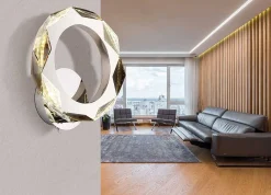 mutoni light Wandleuchte Glimmix Metall Verchromt Led 24> Led-Wandleuchten