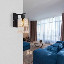 mutoni light Wandleuchte Hendry Metall Schwarz Matt 1Xe27><noscript><img width=