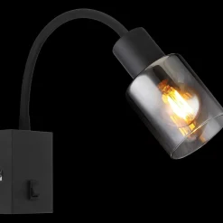 mutoni light Wandleuchte Hubertus Metall Schwarz Matt 1Xe14><noscript><img width=